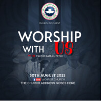 WORSHIP SERVICE Post Instagram template