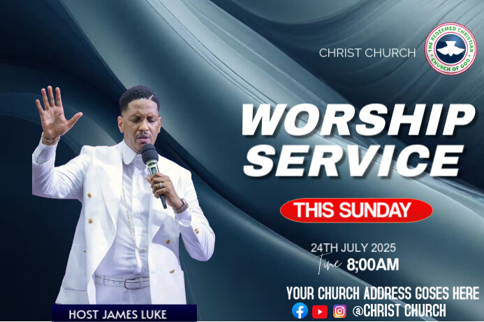 WORSHIP SERVICE Plakkaat template