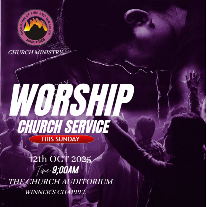 WORSHIP SERVICE Instagram Post template