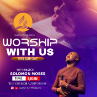 WORSHIP SERVICE Post Instagram template