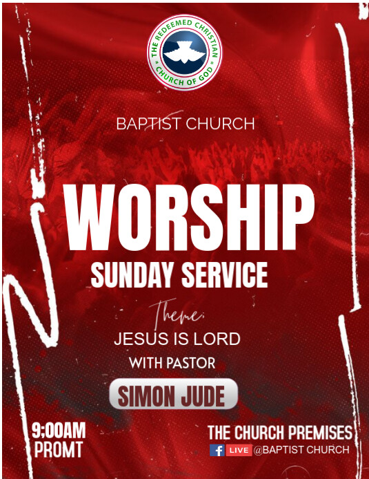 WORSHIP SERVICE Pamflet (VSA Brief) template