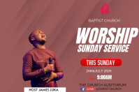 WORSHIP SERVICE Poster template