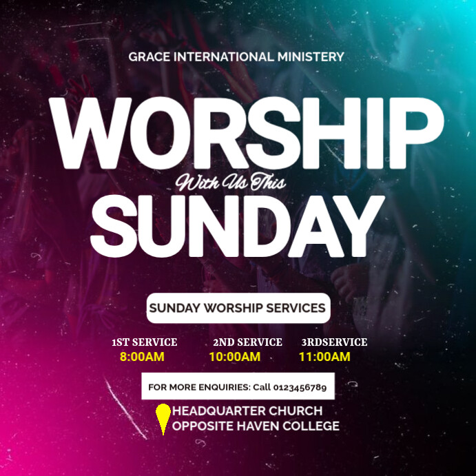 Plantilla de Worship Service Invitation | PosterMyWall