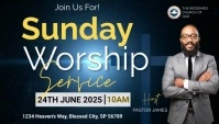 Worship Service Template Blog Header ส่วนหัวบล็อก