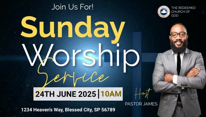 Service Scriptures Header Worship Service Template Blog Header | PosterMyWall