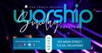 worship sunday church flyer ภาพที่แชร์บน Facebook template