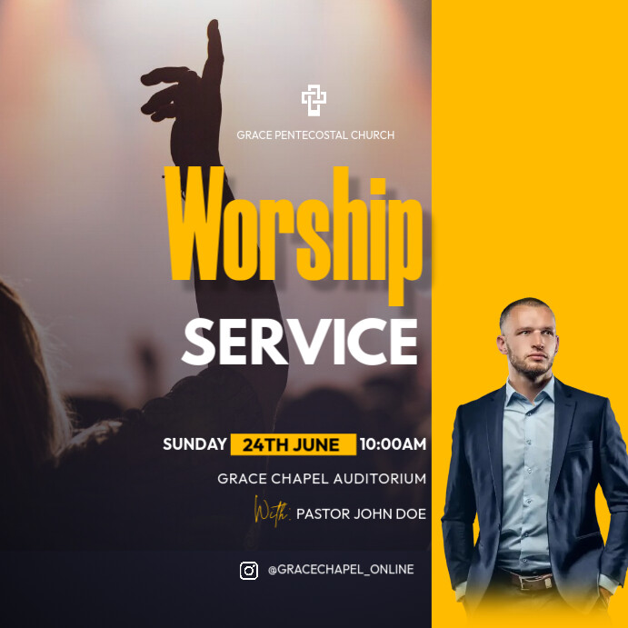 worship sunday Instagram Plasing template