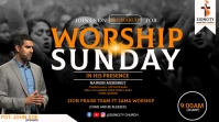 worship sunday Twitter Post template