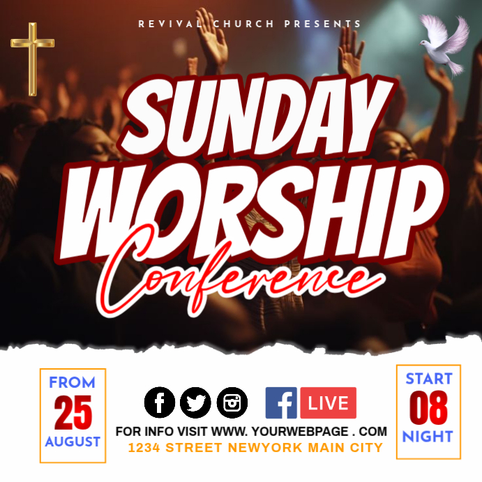 worship sunday posters Template | PosterMyWall