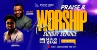 Worship Sunday service ad Anuncio de Facebook template
