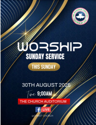 WORSHIP SUNDAY SERVICE Flyer (US Letter) template
