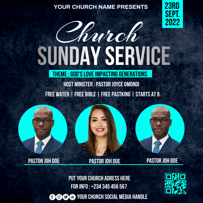 worship sunday service Template | PosterMyWall