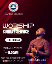 WORSHIP SUNDAY SERVICE Instagram Portrait template