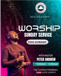 WORSHIP SUNDAY SERVICE Instagram Portrait template