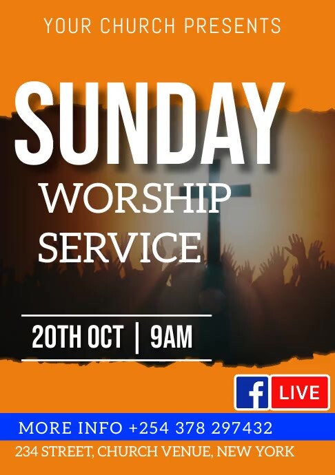 Copy of Worship Sunday Template | PosterMyWall