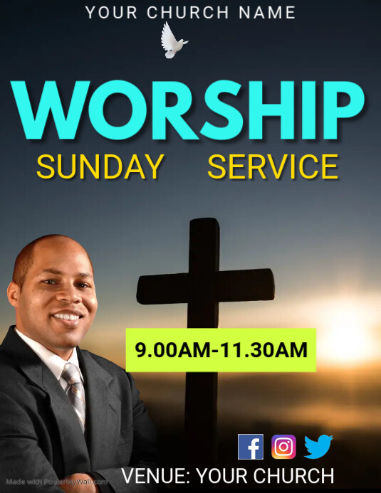 Copy of Worship Sunday Template | PosterMyWall