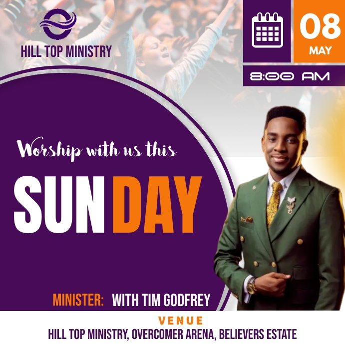 worship with us every sunday Template PosterMyWall