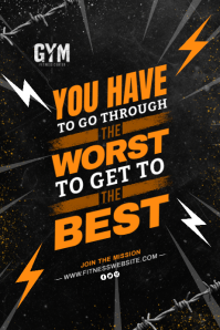 Worst To Best Fitness Motivational Template Poster