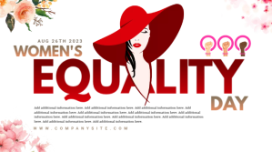 Hvid Women's Equality Day Digitalt display Template