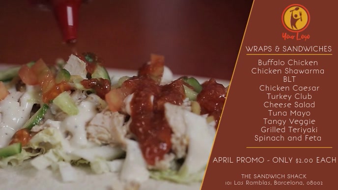 Wraps & Sandwiches Promotion Video template