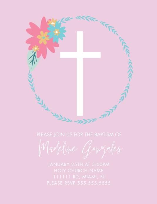 Baptism Cross Template