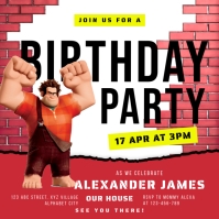 Wreck It Ralph Birthday Invitation Template | PosterMyWall