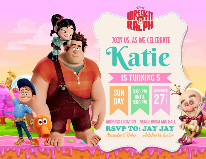 Wreck it Ralph Flyer (US Letter) template