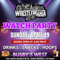 Wrestlemania Watch Party Instagram Post Video Instagram-Beitrag template