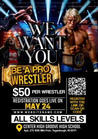 Wrestling A5 template