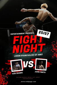 Fight Card Poster Example Free Customizable Fight Poster Templates | PosterMyWall