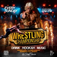 Wrestling Instagram Post template
