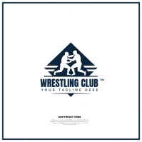Wrestling logo Logotipo template