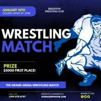 wrestling match Instagram Post template