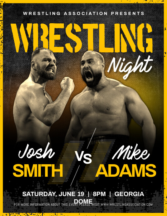 Wrestling Night Flyer Template PosterMyWall