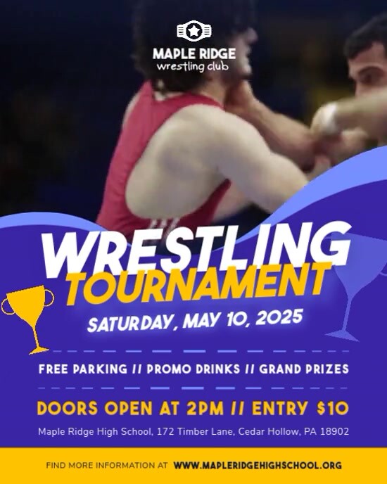 Wrestling Tournament Instagram Portrait Video template