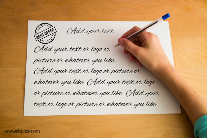 Copy of writing a letter or quote poster | PosterMyWall