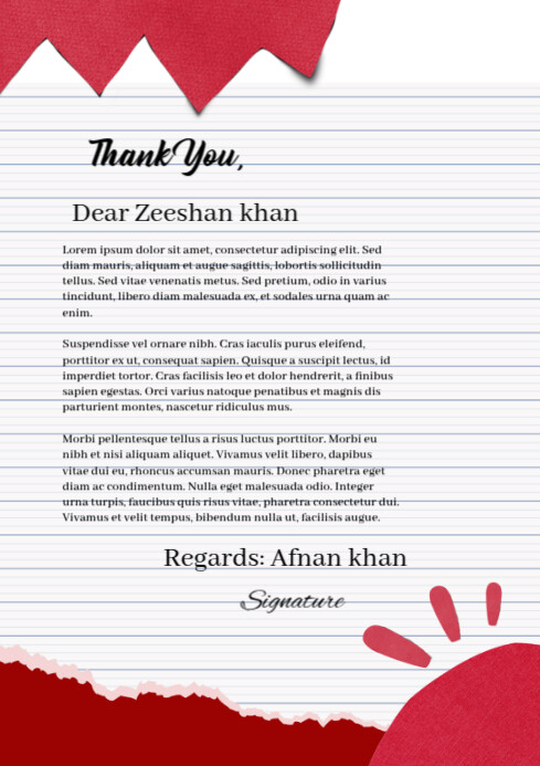 Writing background A4 template