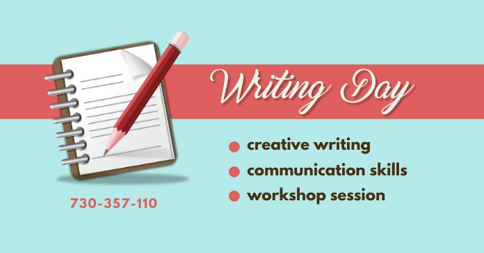 Writing Day Facebook Shared Image template