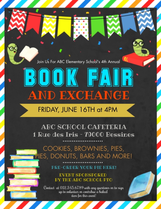 Reading Program Event Flyer Example writing reading club Fundraiser flyer Template | PosterMyWall