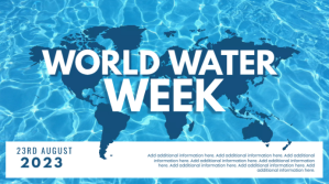 蓝色 World Water Week Digital Display Template