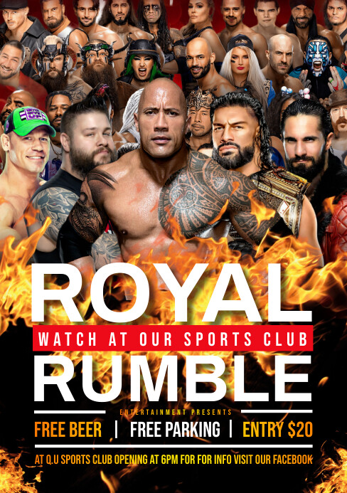 WWE Template PosterMyWall