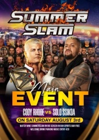 Wwe summerslam A4 template
