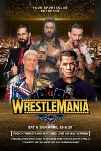 Wwe wrestlemania poster template