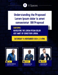 X Spaces Poster Flyer (US-Letter) template