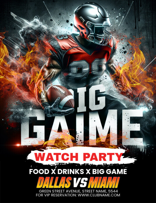 Football Match Day Flyer template
