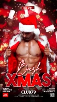 Xmas Bash Digital Display (9:16) template