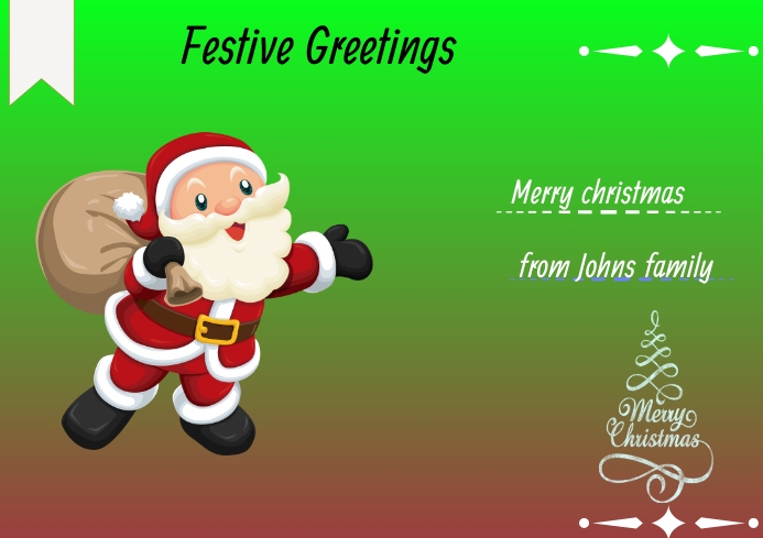 Xmas Card Template PosterMyWall