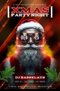 Xmas Christmas Party Poster Flyer Template Plakkaat