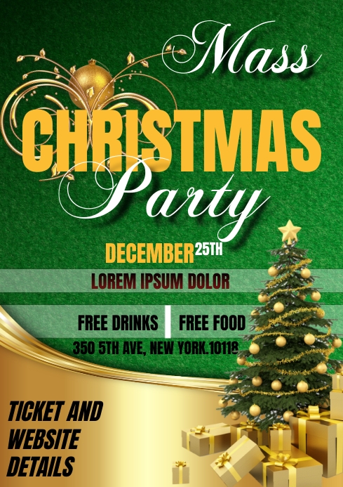 Xmas flyers A4 template