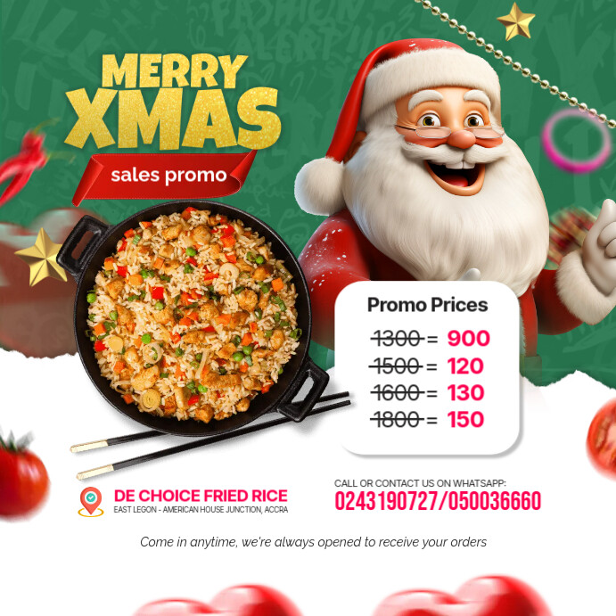 Xmas Food Promo Template | PosterMyWall